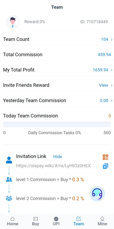 UU Pay Team – Commission & Invite